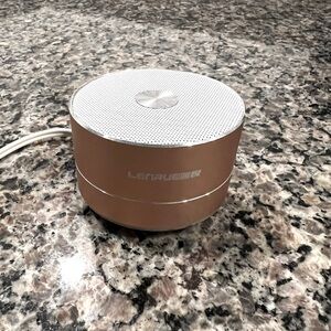 LENRUE Portable Wireless Bluetooth Speaker in Rose Gold.